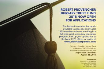 Applications Available Now for the 2018 Robert J. Provencher Bursary!